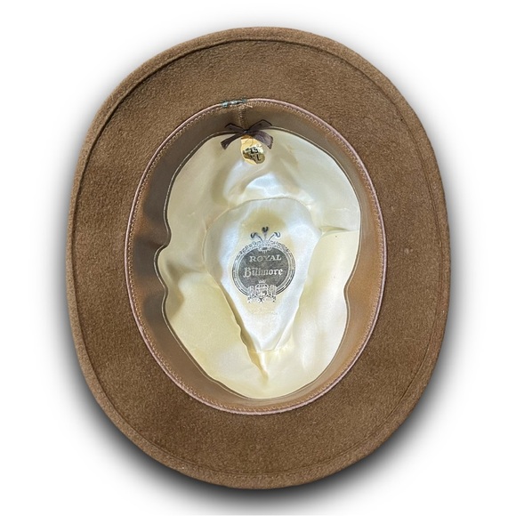 Vintage Biltmore Royal Mens Brown Felt Homburg Fedora Hat Union Made - Picture 3 of 7